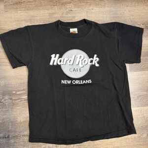 Vintage Hard Rock Cafe New Orleans T-Shirt Black Mens Medium Made in USA